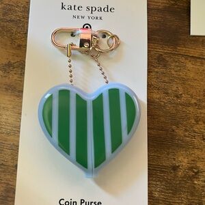 Kate Spade x Target - Green and White Heart Coin Pouch